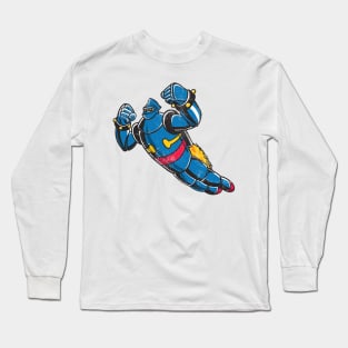 Gigantor the space age robot - grungy Long Sleeve T-Shirt